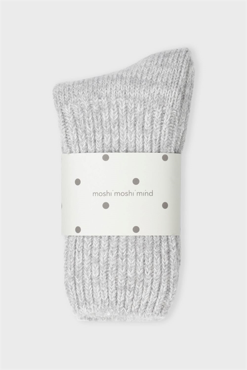 MOSHI MOSHI MIND BOYFRIENDS SOCKS LIGHT GREY MELANGE